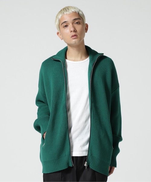 DANKE SCHON（ダンケシェーン）の「Dankeschon/ダンケシェーン/ZIP UP KNIT（ニット/セーター・メンズ・ブルー/グリーン/ブラック・F）」の3枚目の写真