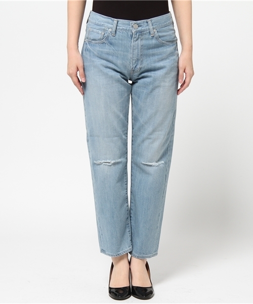 FRAMeWORK（フレームワーク）の「ダメージデニム 5P　パンツ。（その他パンツ・レディース・ホワイト/サックスブルー・38/36/40）」の3枚目の写真