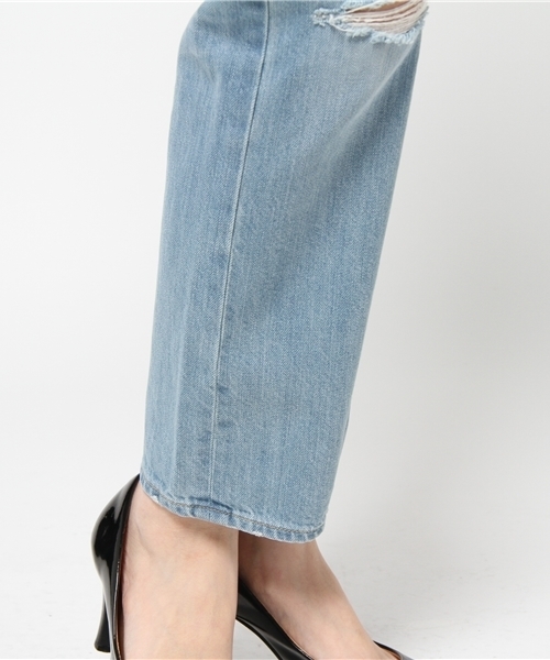 FRAMeWORK（フレームワーク）の「ダメージデニム 5P　パンツ。（その他パンツ・レディース・ホワイト/サックスブルー・38/36/40）」の9枚目の写真