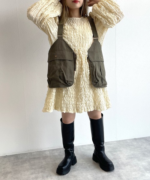 w closet(ダブルクローゼット)の「フィッシングベスト(ベスト・レディース・ブラック/カーキ・FREE)」の5枚目の写真