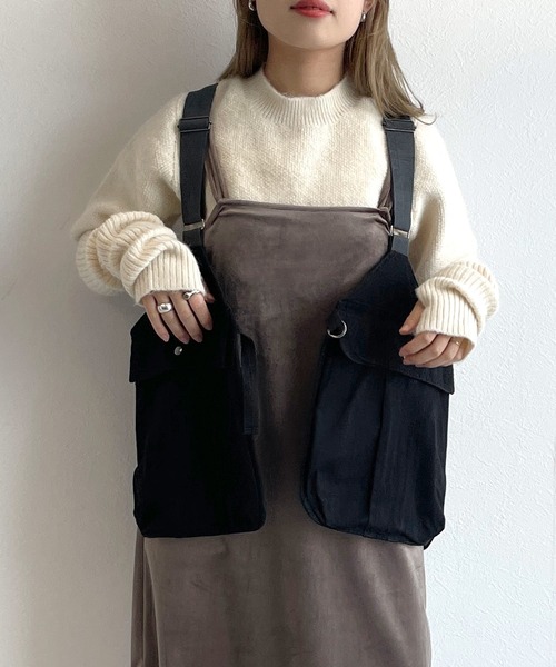 w closet(ダブルクローゼット)の「フィッシングベスト(ベスト・レディース・ブラック/カーキ・FREE)」の17枚目の写真