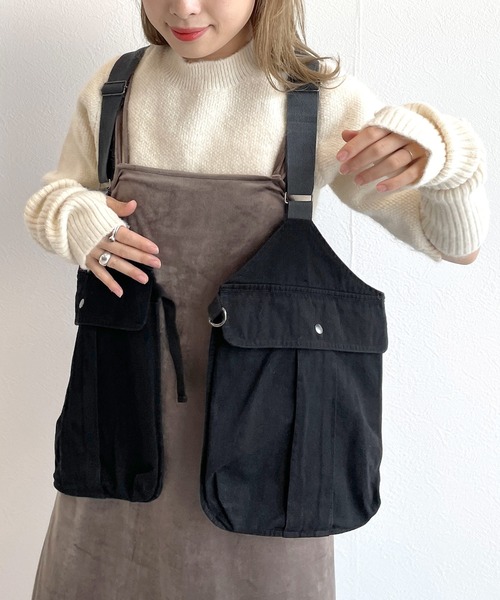 w closet(ダブルクローゼット)の「フィッシングベスト(ベスト・レディース・ブラック/カーキ・FREE)」の18枚目の写真