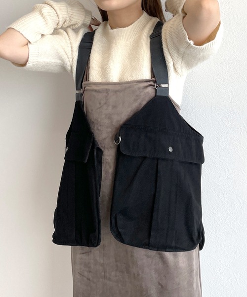 w closet(ダブルクローゼット)の「フィッシングベスト(ベスト・レディース・ブラック/カーキ・FREE)」の21枚目の写真