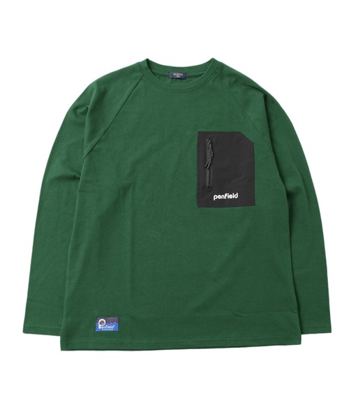 PEN FIELD(ペンフィールド)の「【Penfield】ジップポケットラグランTシャツ(Tシャツ/カットソー・キッズ・レッド/グリーン/ネイビー・140cm/150cm/160cm/170cm)」の13枚目の写真