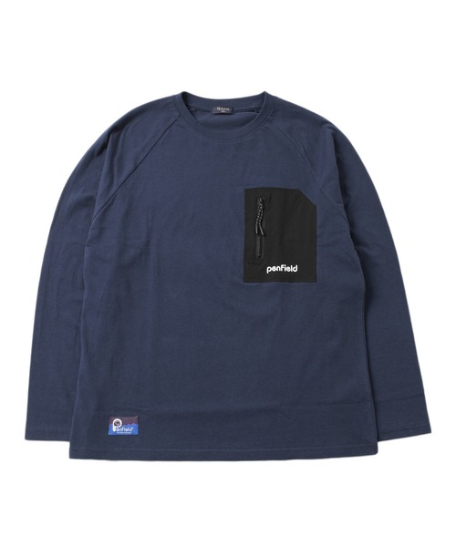 PEN FIELD(ペンフィールド)の「【Penfield】ジップポケットラグランTシャツ(Tシャツ/カットソー・キッズ・レッド/グリーン/ネイビー・140cm/150cm/160cm/170cm)」の8枚目の写真