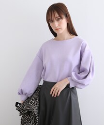 【SETUP可能】スエードライク 袖コンシャストップス