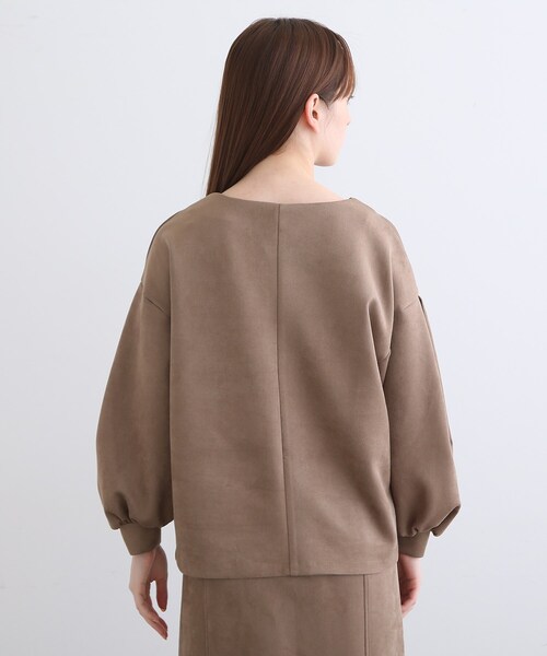 INDIVI（インディヴィ）の「【SETUP可能】スエードライク 袖コンシャストップス（Tシャツ/カットソー・レディース・ナチュラル/キャメル/ライトパープル・05/12/13/15 /34/38）」の7枚目の写真