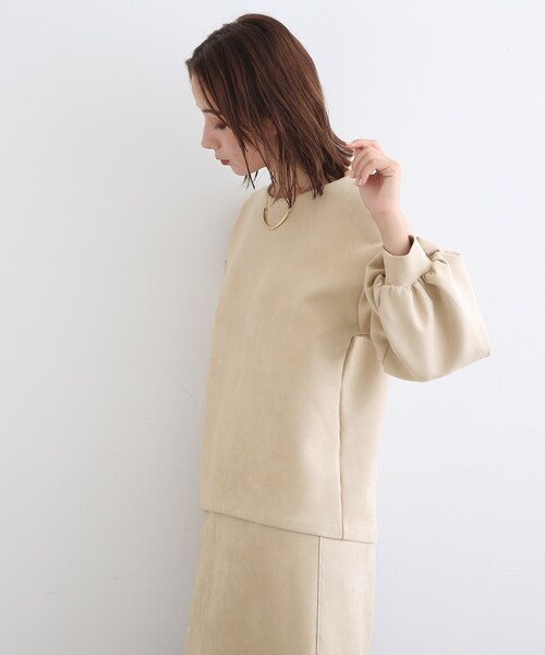 INDIVI（インディヴィ）の「【SETUP可能】スエードライク 袖コンシャストップス（Tシャツ/カットソー・レディース・ナチュラル/キャメル/ライトパープル・05/12/13/15 /34/38）」の15枚目の写真