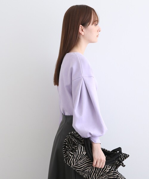 INDIVI（インディヴィ）の「【SETUP可能】スエードライク 袖コンシャストップス（Tシャツ/カットソー・レディース・ナチュラル/キャメル/ライトパープル・05/12/13/15 /34/38）」の17枚目の写真