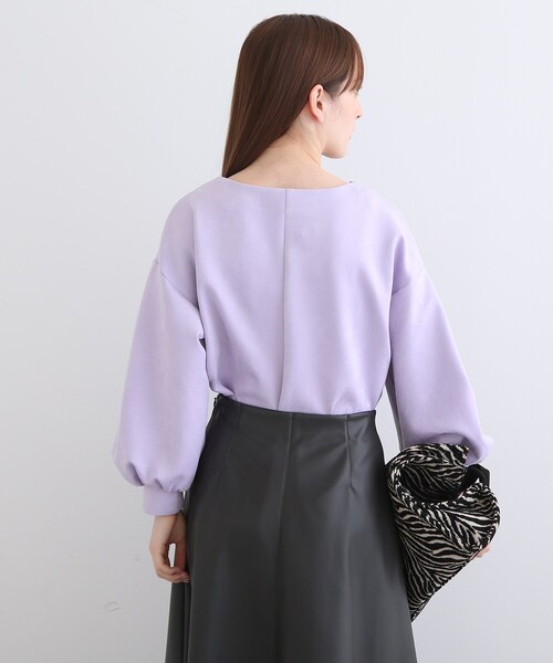 INDIVI（インディヴィ）の「【SETUP可能】スエードライク 袖コンシャストップス（Tシャツ/カットソー・レディース・ナチュラル/キャメル/ライトパープル・05/12/13/15 /34/38）」の18枚目の写真