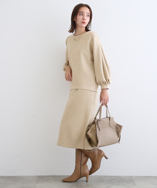 INDIVI（インディヴィ）の「【SETUP可能】スエードライク 袖コンシャストップス（Tシャツ/カットソー・レディース・ナチュラル/キャメル/ライトパープル・05/12/13/15 /34/38）」の21枚目の写真