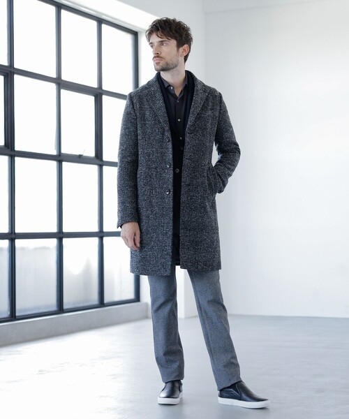 EPOCA UOMO（エポカウォモ）の「グレンチェックチェスターコート