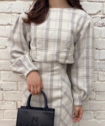 one after another NICE CLAUP | 【セットアップで着れる】チェック柄ショートトップス(シャツ/ブラウス)