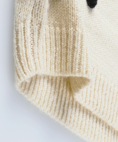 BRANSHES（ブランシェス）の「ボンテン付きニット（ニット/セーター・キッズ・ピンクベージュ/アイボリー・M/L/XL）」の14枚目の写真