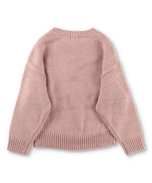 BRANSHES（ブランシェス）の「ボンテン付きニット（ニット/セーター・キッズ・ピンクベージュ/アイボリー・M/L/XL）」の16枚目の写真