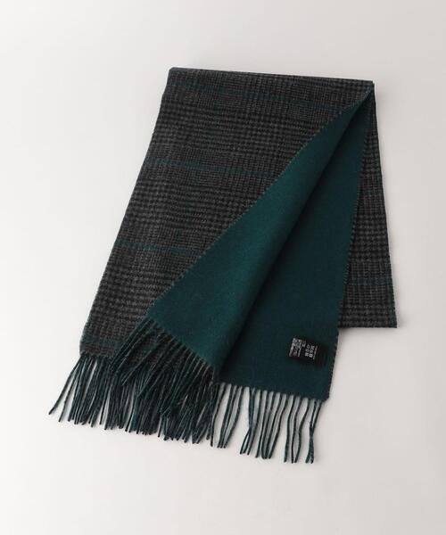 BEAUTY&YOUTH UNITED ARROWS（ビューティーアンドユースユナイテッドアローズ）の「カシミヤ ダブルフェイス チェック マフラー（マフラー・メンズ・オフホワイト/グレー/ダークグレー・FREE）」の7枚目の写真