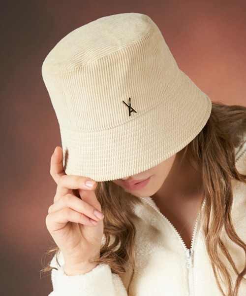 【セール】【VARZAR/バザール】Corduroy stud drop bucket hat/コーデュロイスタッドドロップ バケットハット（ハット）｜VARZAR（バザール）