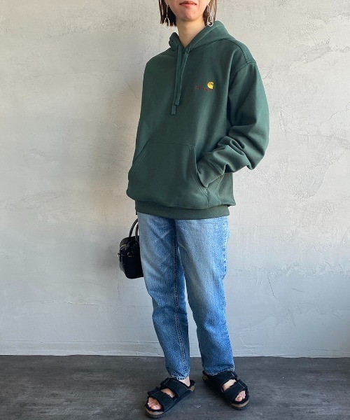 Carhartt WIP（カーハートダブリューアイピー）の「[carhartt WIP/カーハートダブリューアイピー] AMERICAN SCRIPT ワンポイントロゴ刺繍スウェットパーカー（パーカー・レディース・ブラック/ライトグレー/ダークグリーン/ブラウン/ホワイト・XS/S/M/L/XL）」の22枚目の写真