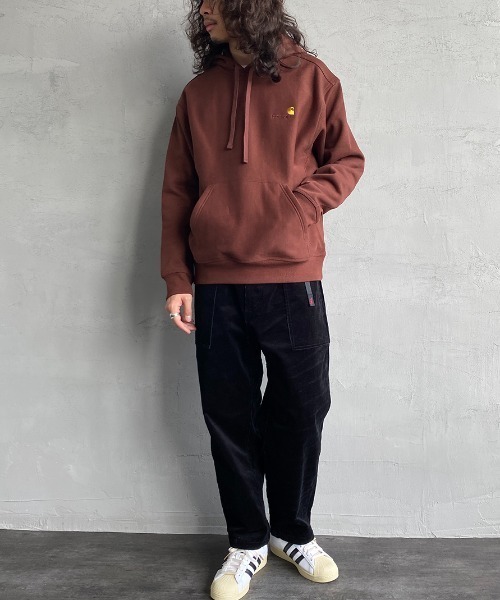 Carhartt WIP（カーハートダブリューアイピー）の「[carhartt WIP/カーハートダブリューアイピー] AMERICAN SCRIPT ワンポイントロゴ刺繍スウェットパーカー（パーカー・レディース・ブラック/ライトグレー/ダークグリーン/ブラウン/ホワイト・XS/S/M/L/XL）」の20枚目の写真