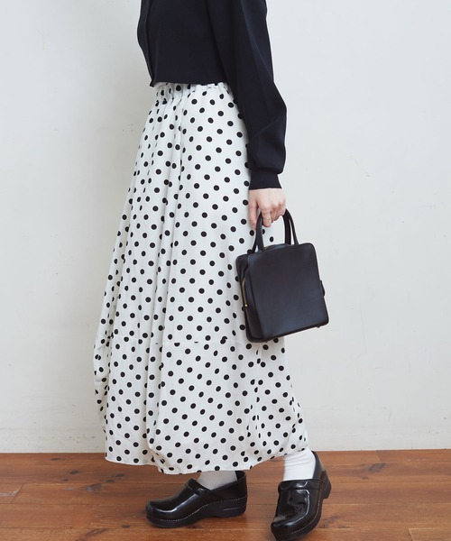 fig Ｌondon（フィグロンドン）の「●DOT balloon SK（スカート・レディース・アイボリー/ブラック・FREE）」の2枚目の写真