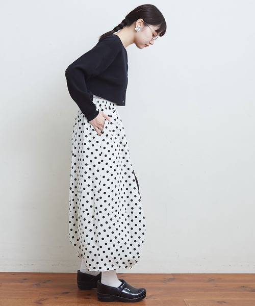 fig Ｌondon（フィグロンドン）の「●DOT balloon SK（スカート・レディース・アイボリー/ブラック・FREE）」の12枚目の写真