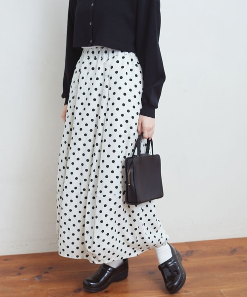 fig Ｌondon（フィグロンドン）の「●DOT balloon SK（スカート・レディース・アイボリー/ブラック・FREE）」の13枚目の写真