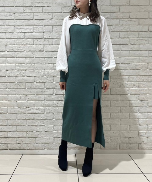 TORTE（トルテ）の「ブラウスドッキングワンピース（ワンピース・レディース・ブラック/ライトグリーン/ピンク・FREE）」の3枚目の写真