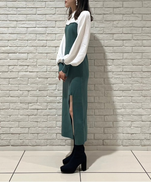 TORTE（トルテ）の「ブラウスドッキングワンピース（ワンピース・レディース・ブラック/ライトグリーン/ピンク・FREE）」の13枚目の写真