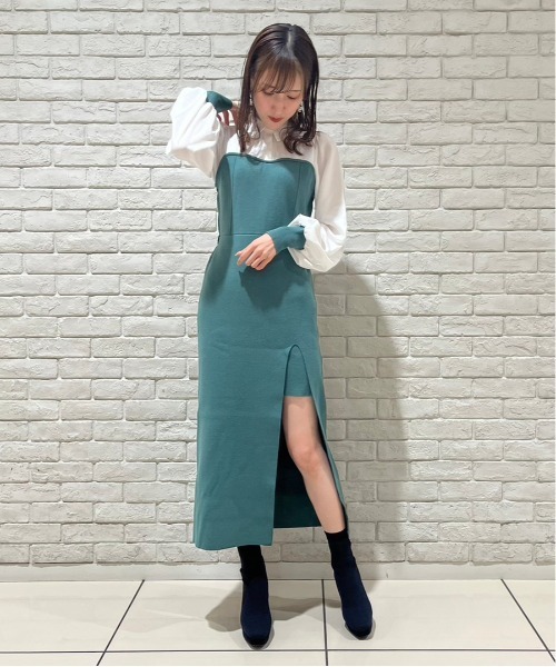 TORTE（トルテ）の「ブラウスドッキングワンピース（ワンピース・レディース・ブラック/ライトグリーン/ピンク・FREE）」の10枚目の写真