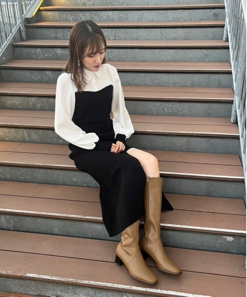 TORTE（トルテ）の「ブラウスドッキングワンピース（ワンピース・レディース・ブラック/ライトグリーン/ピンク・FREE）」の9枚目の写真