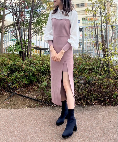 TORTE（トルテ）の「ブラウスドッキングワンピース（ワンピース・レディース・ブラック/ライトグリーン/ピンク・FREE）」の14枚目の写真