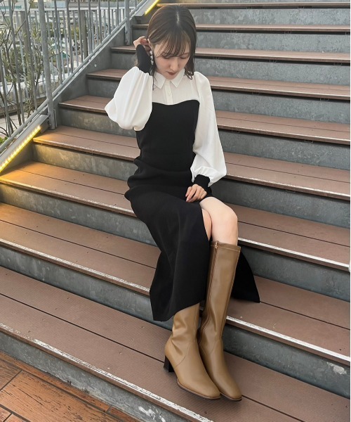 TORTE（トルテ）の「ブラウスドッキングワンピース（ワンピース・レディース・ブラック/ライトグリーン/ピンク・FREE）」の16枚目の写真