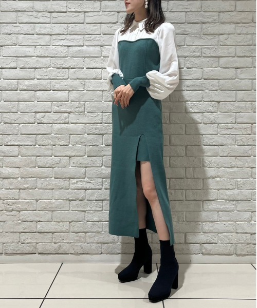 TORTE（トルテ）の「ブラウスドッキングワンピース（ワンピース・レディース・ブラック/ライトグリーン/ピンク・FREE）」の5枚目の写真