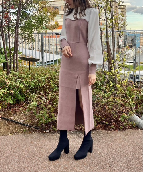 TORTE（トルテ）の「ブラウスドッキングワンピース（ワンピース・レディース・ブラック/ライトグリーン/ピンク・FREE）」の11枚目の写真