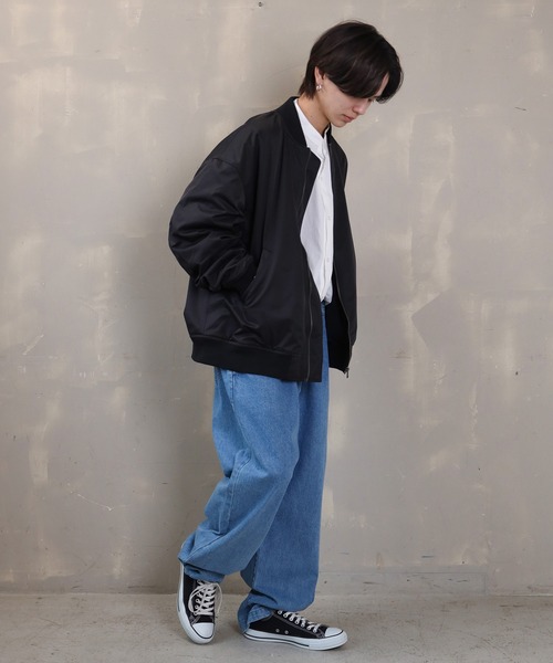 SPINNS（スピンズ）の「【ビックシルエット】ナイロン MA-1 ブルゾン（MA-1・メンズ・ブラック/グレー/カーキ・ONESIZE）」の18枚目の写真