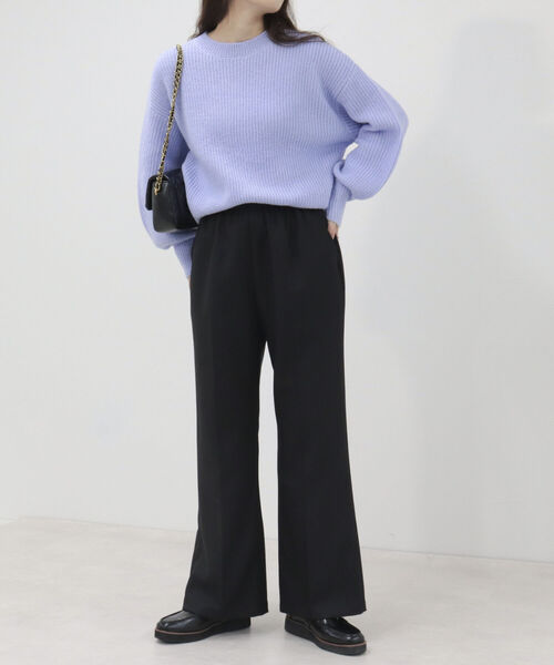 fredy emue（フレディエミュ）の「ストライプイージースラックスパンツ（その他パンツ・レディース・ブラック/チャコールグレー/ライトグレー・36/38）」の7枚目の写真