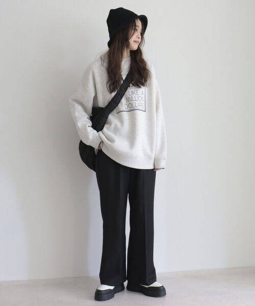 fredy emue（フレディエミュ）の「ストライプイージースラックスパンツ（その他パンツ・レディース・ブラック/チャコールグレー/ライトグレー・36/38）」の13枚目の写真