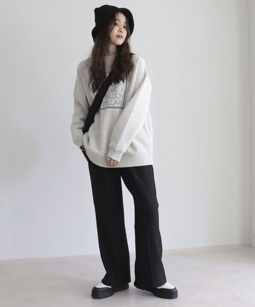 fredy emue（フレディエミュ）の「ストライプイージースラックスパンツ（その他パンツ・レディース・ブラック/チャコールグレー/ライトグレー・36/38）」の15枚目の写真