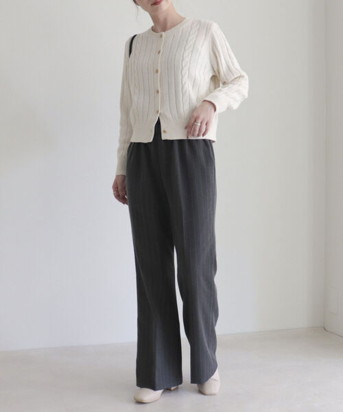 fredy emue（フレディエミュ）の「ストライプイージースラックスパンツ（その他パンツ・レディース・ブラック/チャコールグレー/ライトグレー・36/38）」の21枚目の写真