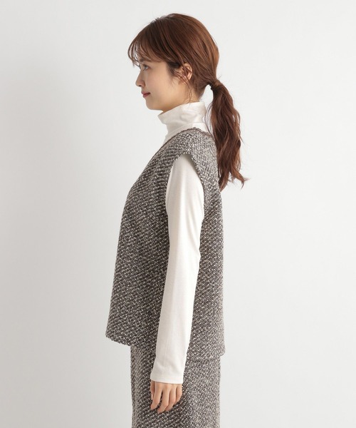 Andemiu（アンデミュウ）の「【セットアップ対応】ツイード×カット2P180625（Tシャツ/カットソー・レディース・ブラウン/グレー/ブラック・FREE）」の19枚目の写真