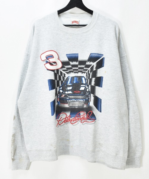 【ヴィンテージ古着】90's NUTMEG MILLS RACING クルーネックスウェット USA製（スウェット）｜VINTAGE（ヴィンテージ）