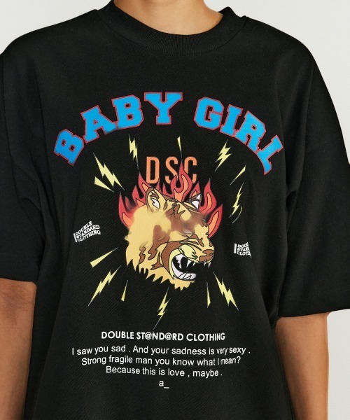 DOUBLE STANDARD CLOTHING(ダブルスタンダードクロージング)の「DSC/ オリジナルプリントTシャツ(Tシャツ/カットソー・レディース・オフホワイト/ブラック・FREE)」の5枚目の写真