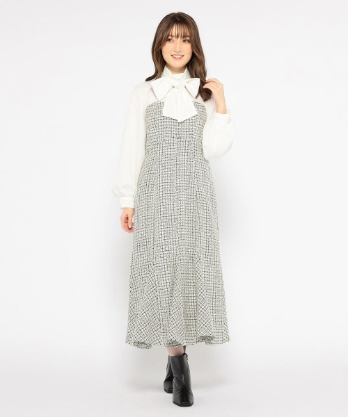 MISCH MASCH(ミッシュマッシュ)の「マーメードビスチェワンピース(ワンピース・レディース・ブラック/ホワイト×ブラック/ホワイト・MEDIUM)」の2枚目の写真