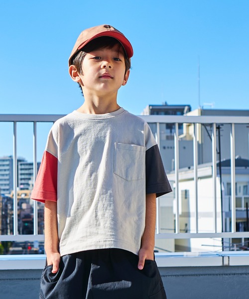 PAIRMANON STREET（ペアマノンストリート）の「【PAIRMANON STREET】【プレミアムコットン100】選べる2タイプポケット付き半袖Tシャツ（Tシャツ/カットソー・キッズ・グリーン/レッド/ブラック/パープル/ブラックミックス/ブルー系その他2/ブルー系その他/ベージュ系その他/ライトブルー/ホワイト/ホワイト系その他/オレンジ・120/140/130/150/100/110/90）」の6枚目の写真