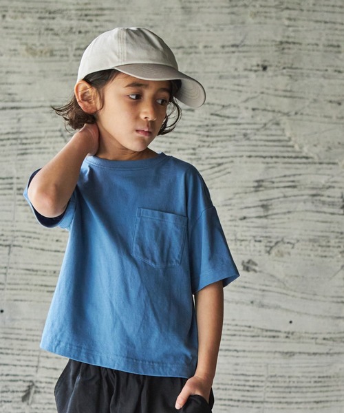 PAIRMANON STREET（ペアマノンストリート）の「【PAIRMANON STREET】【プレミアムコットン100】選べる2タイプポケット付き半袖Tシャツ（Tシャツ/カットソー・キッズ・グリーン/レッド/ブラック/パープル/ブラックミックス/ブルー系その他2/ブルー系その他/ベージュ系その他/ライトブルー/ホワイト/ホワイト系その他/オレンジ・120/140/130/150/100/110/90）」の8枚目の写真