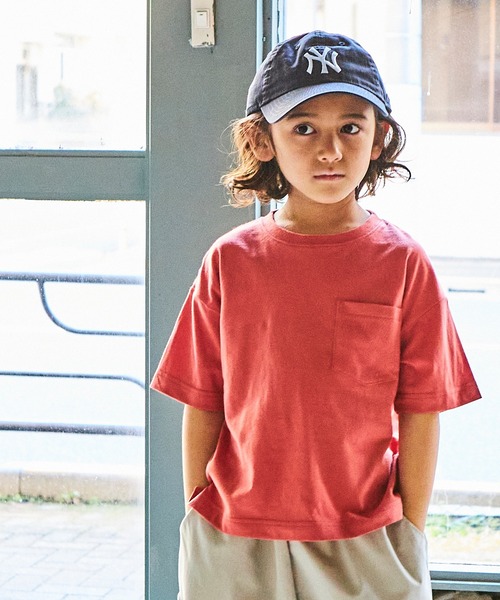 PAIRMANON STREET（ペアマノンストリート）の「【PAIRMANON STREET】【プレミアムコットン100】選べる2タイプポケット付き半袖Tシャツ（Tシャツ/カットソー・キッズ・グリーン/レッド/ブラック/パープル/ブラックミックス/ブルー系その他2/ブルー系その他/ベージュ系その他/ライトブルー/ホワイト/ホワイト系その他/オレンジ・120/140/130/150/100/110/90）」の11枚目の写真