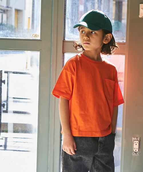 PAIRMANON STREET（ペアマノンストリート）の「【PAIRMANON STREET】【プレミアムコットン100】選べる2タイプポケット付き半袖Tシャツ（Tシャツ/カットソー・キッズ・グリーン/レッド/ブラック/パープル/ブラックミックス/ブルー系その他2/ブルー系その他/ベージュ系その他/ライトブルー/ホワイト/ホワイト系その他/オレンジ・120/140/130/150/100/110/90）」の12枚目の写真