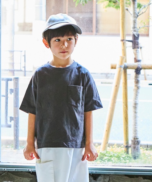 PAIRMANON STREET（ペアマノンストリート）の「【PAIRMANON STREET】【プレミアムコットン100】選べる2タイプポケット付き半袖Tシャツ（Tシャツ/カットソー・キッズ・グリーン/レッド/ブラック/パープル/ブラックミックス/ブルー系その他2/ブルー系その他/ベージュ系その他/ライトブルー/ホワイト/ホワイト系その他/オレンジ・120/140/130/150/100/110/90）」の4枚目の写真