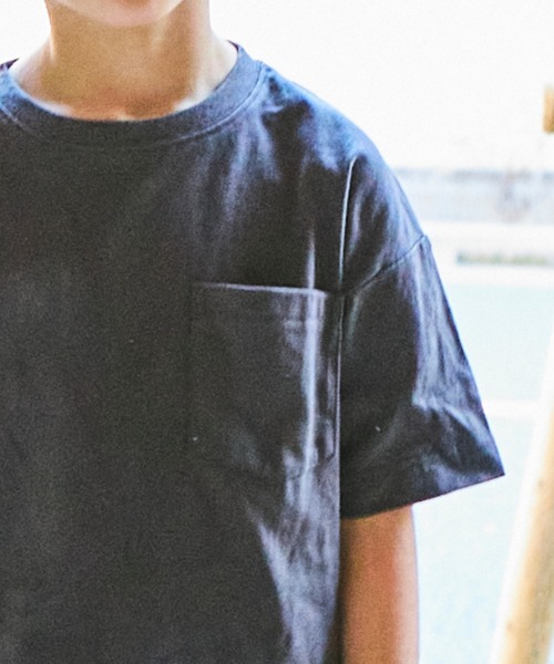 PAIRMANON STREET（ペアマノンストリート）の「【PAIRMANON STREET】【プレミアムコットン100】選べる2タイプポケット付き半袖Tシャツ（Tシャツ/カットソー・キッズ・グリーン/レッド/ブラック/パープル/ブラックミックス/ブルー系その他2/ブルー系その他/ベージュ系その他/ライトブルー/ホワイト/ホワイト系その他/オレンジ・120/140/130/150/100/110/90）」の17枚目の写真