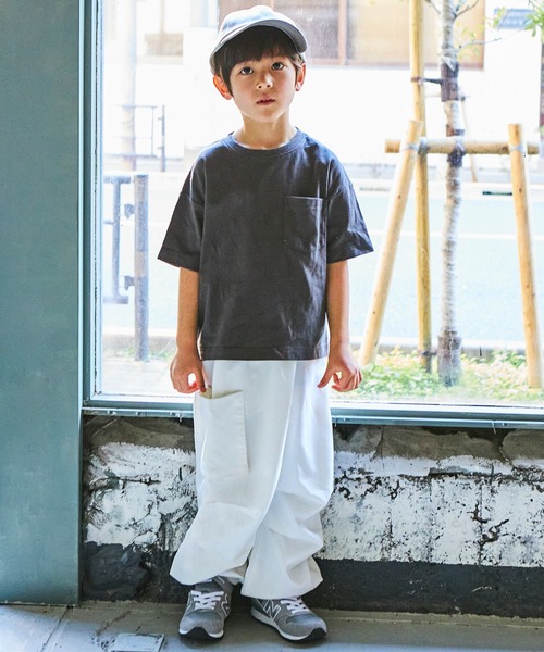 PAIRMANON STREET（ペアマノンストリート）の「【PAIRMANON STREET】【プレミアムコットン100】選べる2タイプポケット付き半袖Tシャツ（Tシャツ/カットソー・キッズ・グリーン/レッド/ブラック/パープル/ブラックミックス/ブルー系その他2/ブルー系その他/ベージュ系その他/ライトブルー/ホワイト/ホワイト系その他/オレンジ・120/140/130/150/100/110/90）」の18枚目の写真